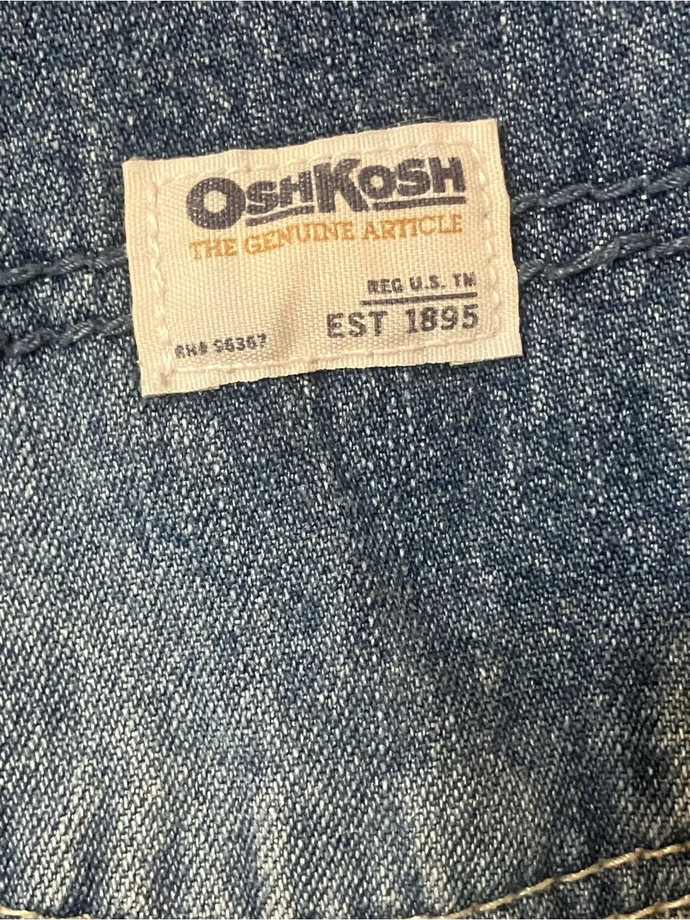 OshKosh Bgosh Boy's Blue Denim Extend Waist Carpenter Shorts Size 8